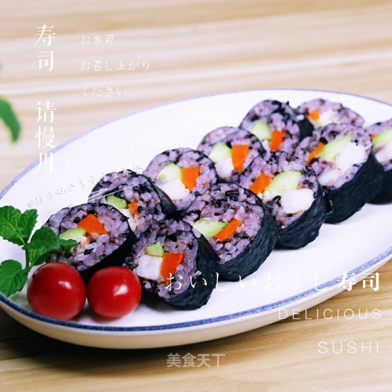 宝宝营养餐—桃红大虾寿司卷的做法