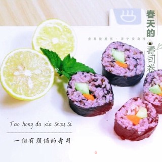 宝宝营养餐—桃红大虾寿司卷的做法步骤：17