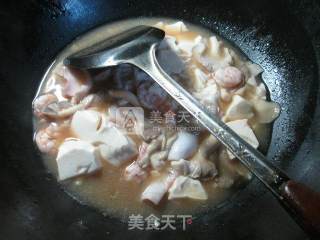 海鲜秀珍菇豆腐的做法步骤：8