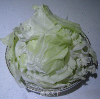 白菜虾皮炖豆腐的做法步骤：3