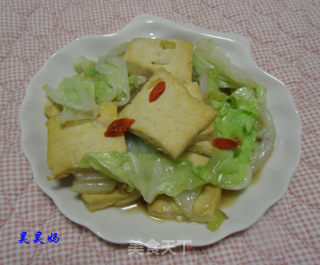 白菜虾皮炖豆腐的做法步骤：12