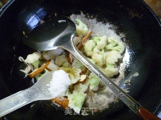 虾皮香干炒花菜的做法步骤：10