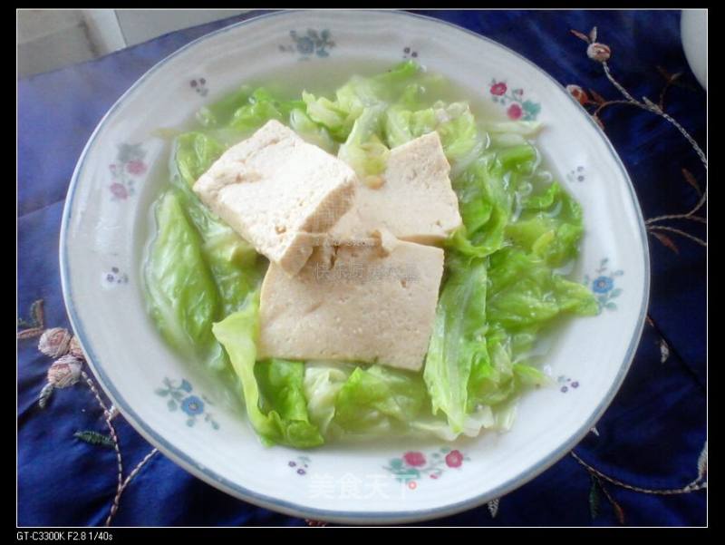 白菜冻豆腐--冬季首选养生菜的做法