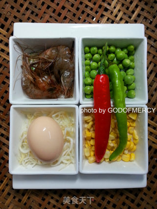 江湖秘籍-神速菜-养颜瘦身的鸡蛋烩虾仁银鱼豌豆玉米粒的做法步骤：1