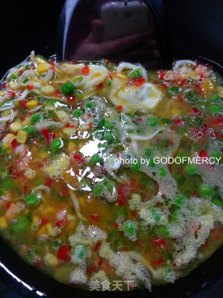 江湖秘籍-神速菜-养颜瘦身的鸡蛋烩虾仁银鱼豌豆玉米粒的做法步骤：22