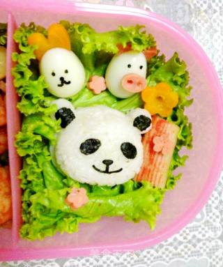 【熊猫海鲜便当】--可爱营养携带方便的做法步骤：18