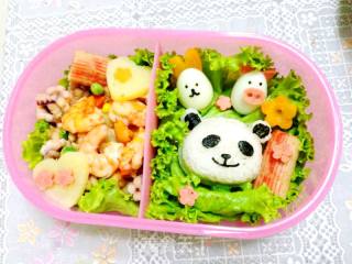 【熊猫海鲜便当】--可爱营养携带方便的做法步骤：19