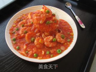 番茄鲜虾饭的做法步骤：16