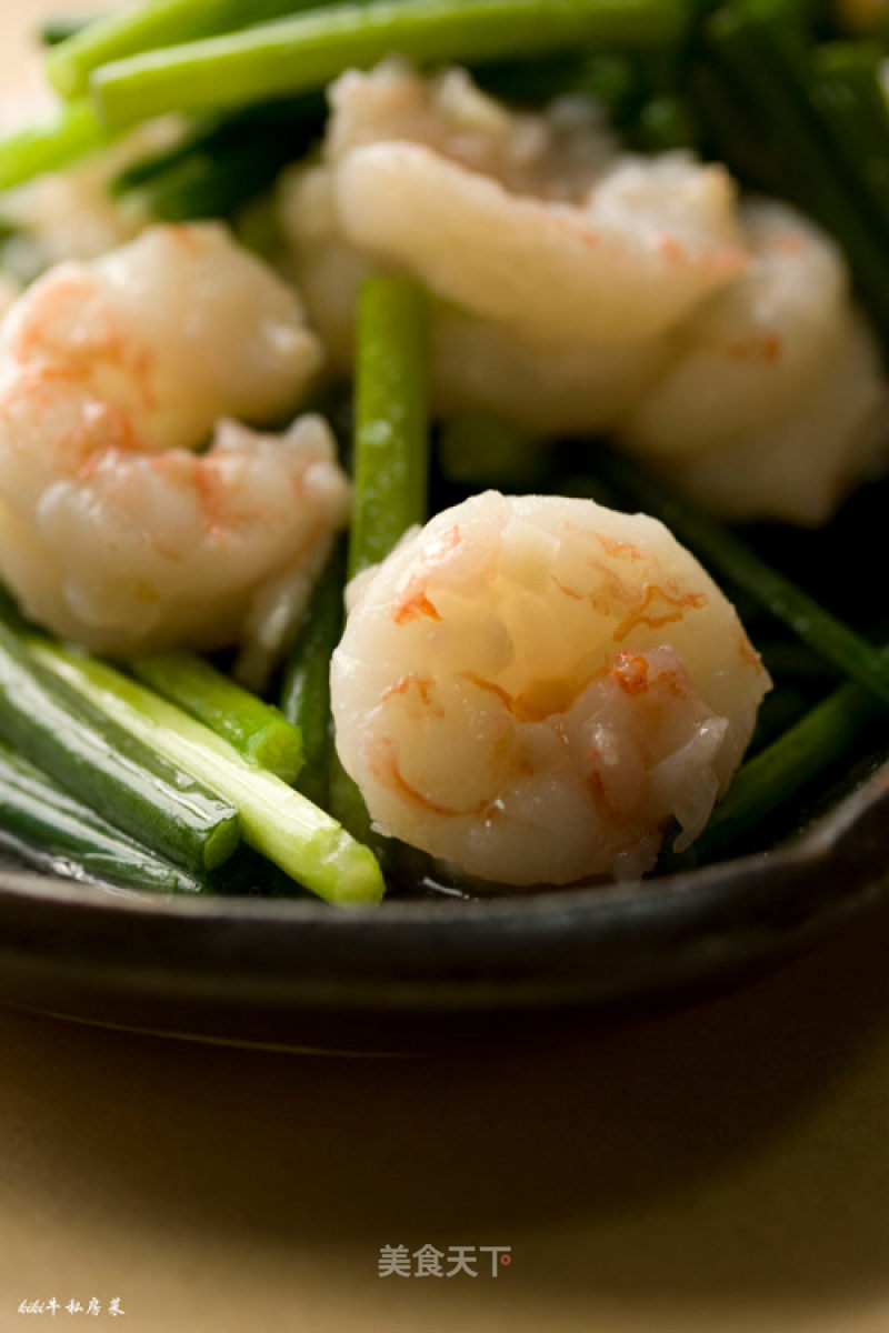 清爽鲜美易消化的超级好菜—韭菜苔炒虾仁的做法