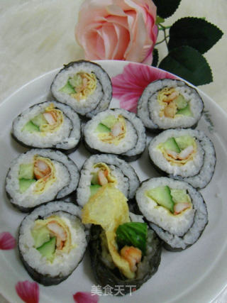 虾仁寿司（紫菜包饭）的做法步骤：18