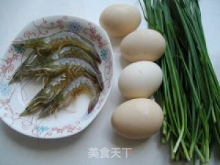 韭菜虾仁芙蓉蛋的做法步骤：1