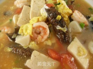 海鲜酸辣豆腐汤的做法步骤：17