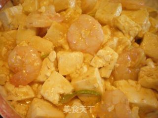 蟹黄虾仁豆腐的做法步骤：9