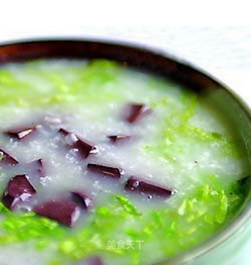 猪血豆腐青菜汤的做法