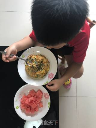儿童快手营养蛋炒饭的做法步骤：12