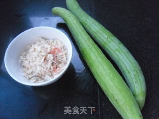【东北】虾皮炖丝瓜的做法步骤：1