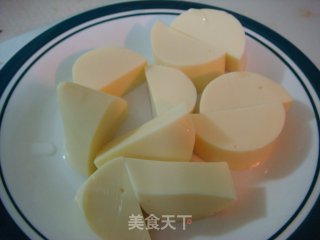 玉子豆腐炒虾仁的做法步骤：5