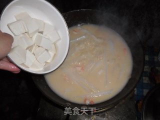 虾仁豆腐萝卜汤的做法步骤：6