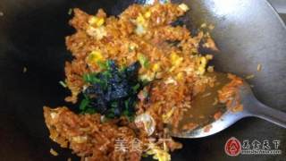 韩式泡菜炒饭的做法步骤：4
