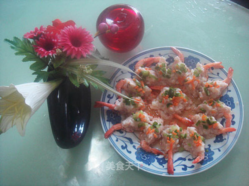 肉香凤尾虾的做法