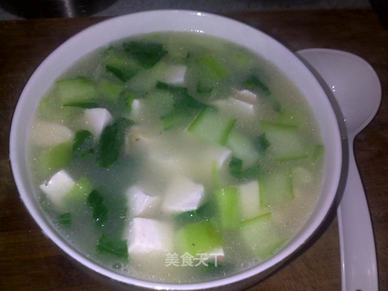 虾皮青菜豆腐汤的做法