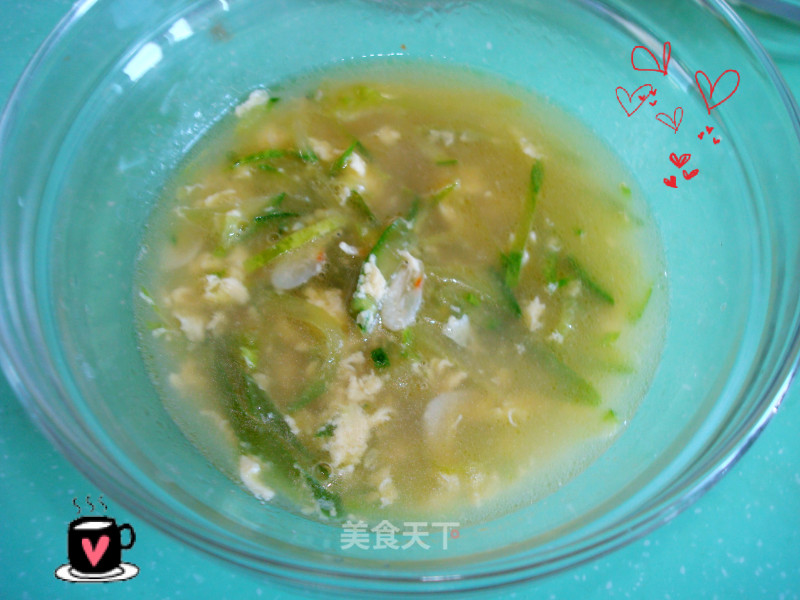 虾皮黄瓜面条汤的做法
