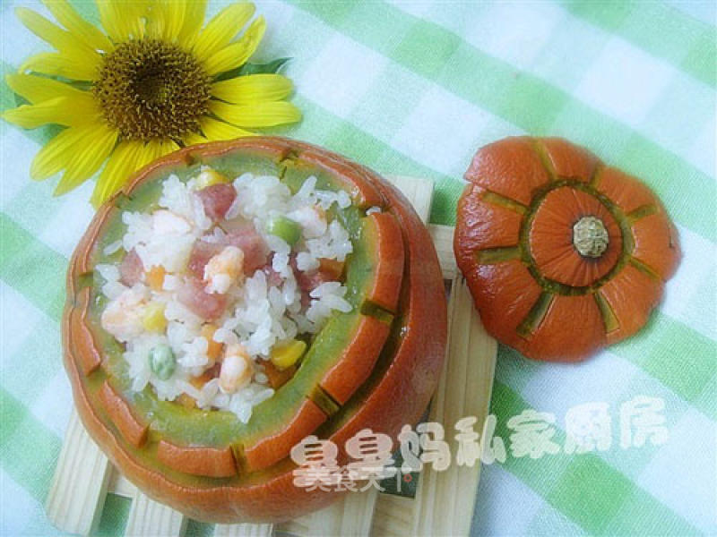 南瓜盅饭的做法