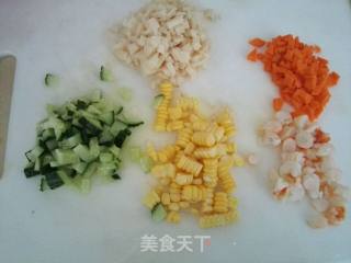 五彩虾仁豆腐的做法步骤：3