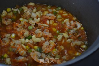 电锅菜——番茄虾仁腰果盅的做法步骤：5