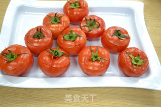 电锅菜——番茄虾仁腰果盅的做法步骤：6