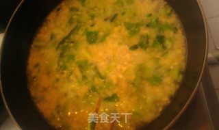 虾仁小白菜疙瘩汤的做法步骤：14