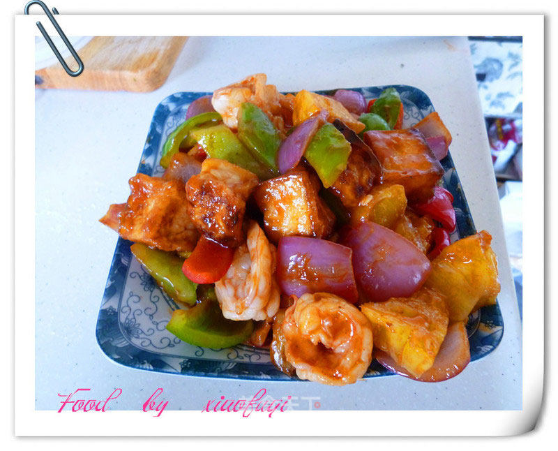 菠萝虾仁咕咾豆腐的做法
