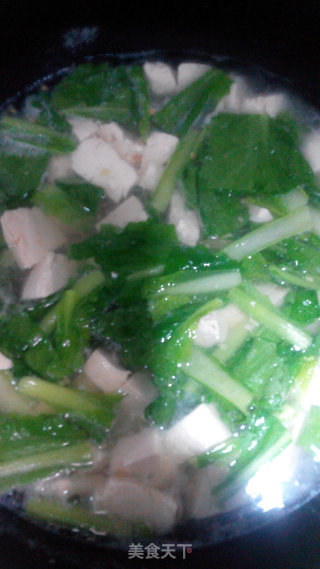 小白菜 虾仁 豆腐汤的做法步骤：4