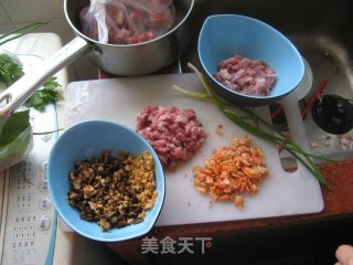 红萝卜虾仁饺的做法步骤：2