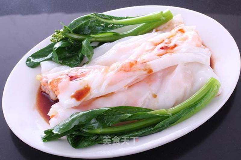 广东虾肉肠粉小吃的做法