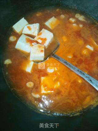 番茄虾仁豆腐汤的做法步骤：7