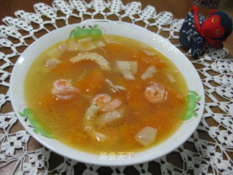 木瓜海米虾仁汤的做法