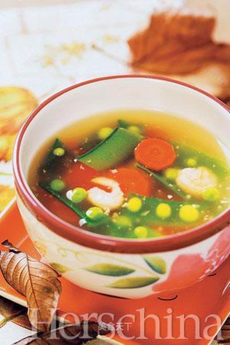 豌豆虾仁汤的做法