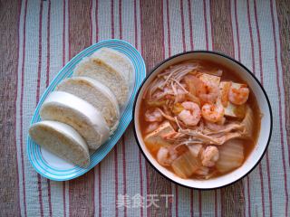 韩式虾仁泡菜汤的做法步骤：13