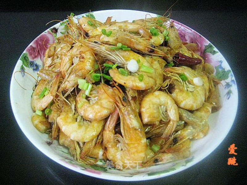 葱姜炒白虾的做法