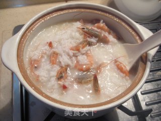 砂锅金虾粥的做法步骤：4