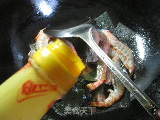 海带炒基围虾的做法步骤：6