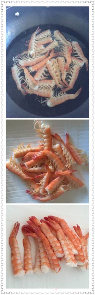 韭菜鸡蛋卷大虾的做法步骤：2