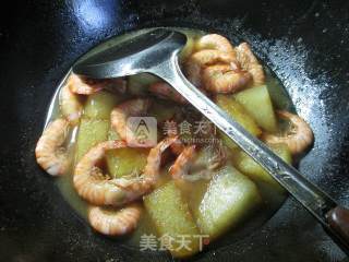 基围虾煮冬瓜 的做法步骤：9