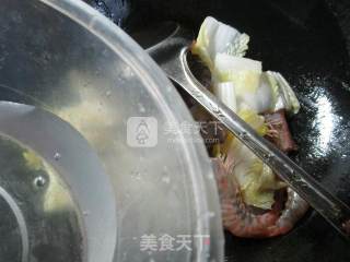 白菜炒基围虾 的做法步骤：5