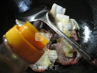 白菜炒基围虾 的做法步骤：6