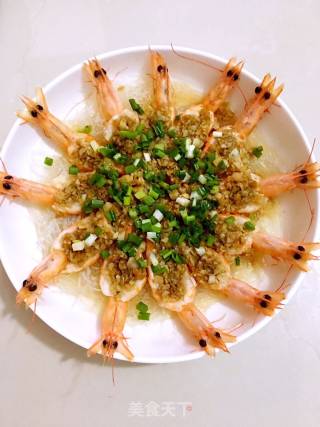 蒜泥粉丝蒸虾的做法步骤：8