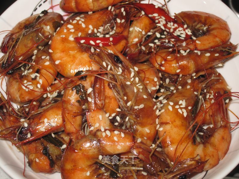 芝麻蚝油苦丁虾的做法