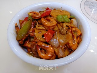 干锅大虾的做法步骤：14