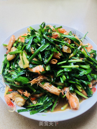 韭菜炒虾的做法步骤：11
